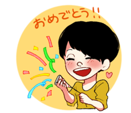 Round nose boy sticker #13491400