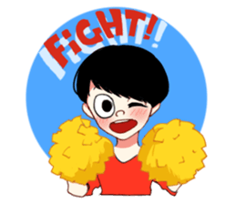 Round nose boy sticker #13491403