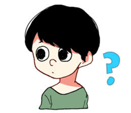 Round nose boy sticker #13491413