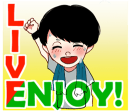 Round nose boy sticker #13491414