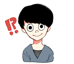 Round nose boy sticker #13491418