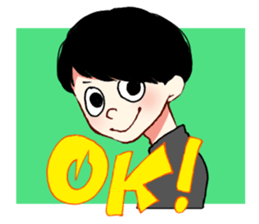 Round nose boy sticker #13491422