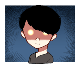 Round nose boy sticker #13491426