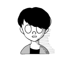 Round nose boy sticker #13491429