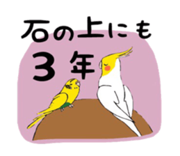 Parakeet & girl sticker #13491655