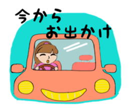 Parakeet & girl sticker #13491663