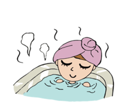 Parakeet & girl sticker #13491667