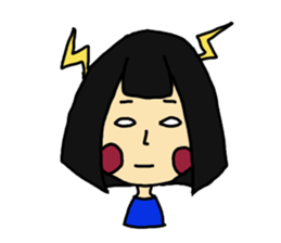 Blush with his sister flowers 2 sticker #13492449