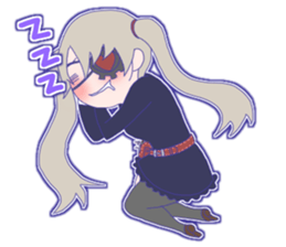 Listless Girl Sticker sticker #13492556