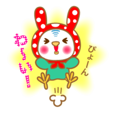 Of red rabbit hood, budgerigar! sticker #13492601
