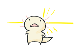 Larvae of Axolotl sticker #13492817