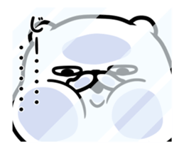 Still White Bear -move- sticker #13493679