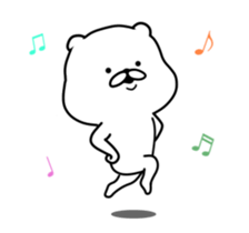 Still White Bear -move- sticker #13493691