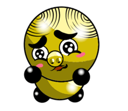 Collection of green pig riffraff 4 sticker #13493975