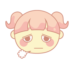 pink hair girl sticker #13493986