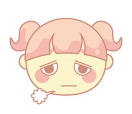 pink hair girl sticker #13493986