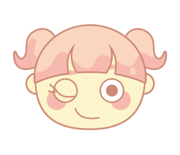 pink hair girl sticker #13493989