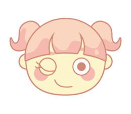 pink hair girl sticker #13493989
