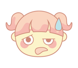 pink hair girl sticker #13493991