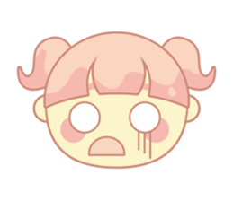 pink hair girl sticker #13493992