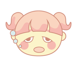 pink hair girl sticker #13493994