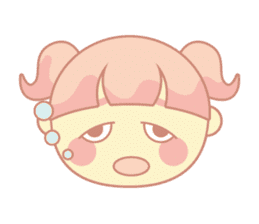 pink hair girl sticker #13493994