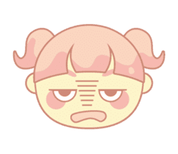 pink hair girl sticker #13493995