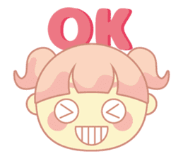 pink hair girl sticker #13493998