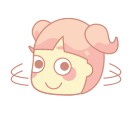 pink hair girl sticker #13494001