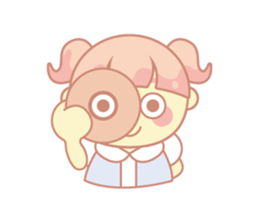 pink hair girl sticker #13494002