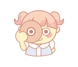 pink hair girl sticker #13494002