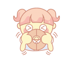 pink hair girl sticker #13494003