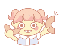 pink hair girl sticker #13494004