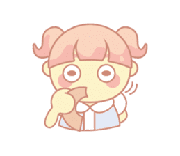 pink hair girl sticker #13494005