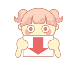 pink hair girl sticker #13494006