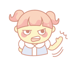 pink hair girl sticker #13494007