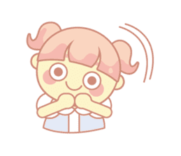 pink hair girl sticker #13494008