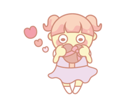 pink hair girl sticker #13494010