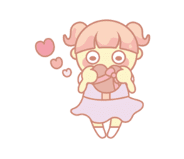 pink hair girl sticker #13494010