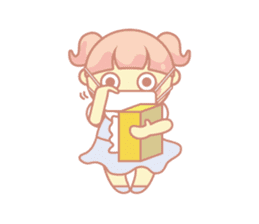 pink hair girl sticker #13494014