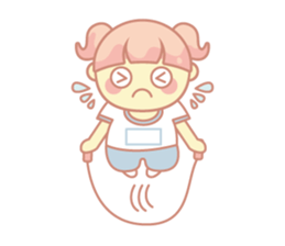 pink hair girl sticker #13494016