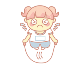 pink hair girl sticker #13494016