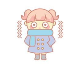pink hair girl sticker #13494017