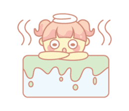 pink hair girl sticker #13494018