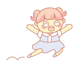 pink hair girl sticker #13494019