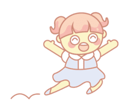 pink hair girl sticker #13494019