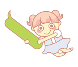 pink hair girl sticker #13494020