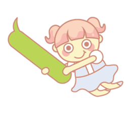 pink hair girl sticker #13494020