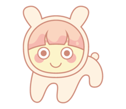 pink hair girl sticker #13494021