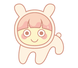 pink hair girl sticker #13494021